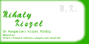 mihaly kiszel business card