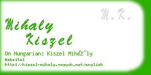 mihaly kiszel business card